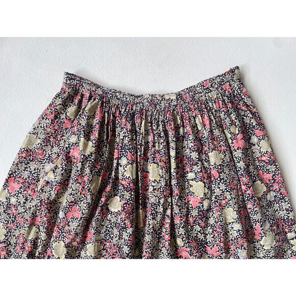 Vtg 70's Full Pleated Floral Midi Skirt Sz 16 CENTURY OF BOSTON Cottagecore - Picture 6 of 8